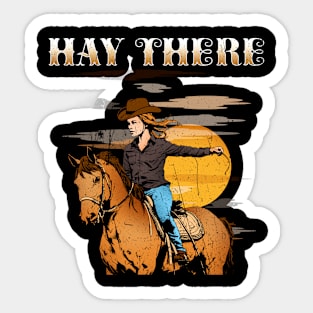 Hay There I Equestrian Pony Horse Lover Sticker